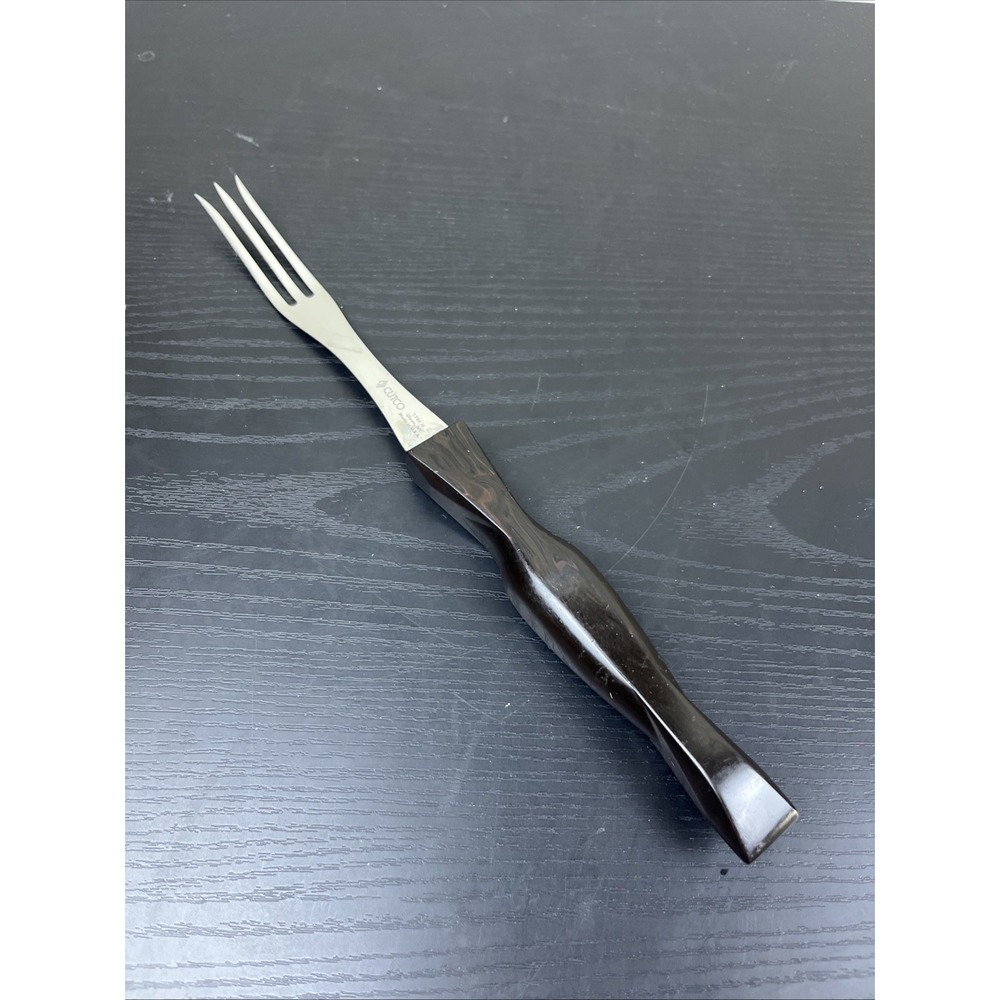 CUTCO #1726 KP Serving Carving Meat Fork 11" Dark Brown Handle USA